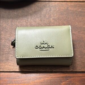 Coach Micro Wallet Olive Green